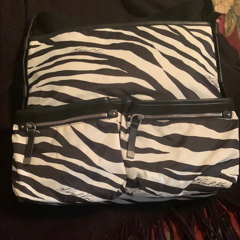 Michael Kors Black and White Zebra Shoulder Bag